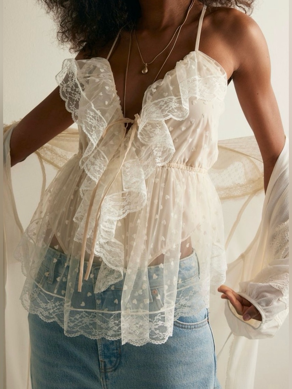 Intimately by Free People ~ Sweet Sugar Bodysuit ~ Ivory ~ Small ~ *NWT* - Picture 13 of 13
